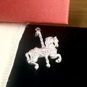 JAMES AVERY Sterling Silver Carousel Horse Charm Pendant; RETIRED; 4.9g